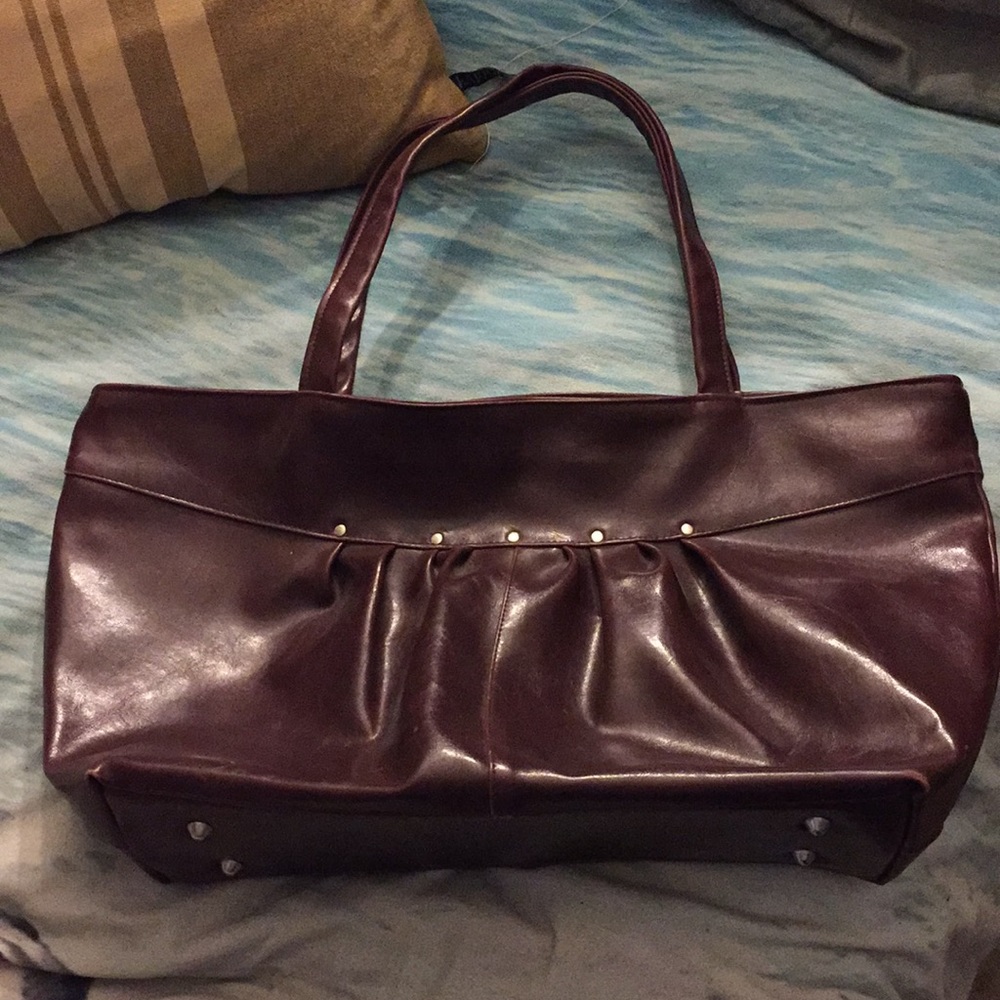 Large Crystalyn Kae Maroon Tote Bag